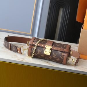 67-Louis Vuitton Papillon BB Trunk Toile Handle Bag