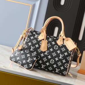 43-Speedy Bandoulière 25 Monogram Leather Handle Bag